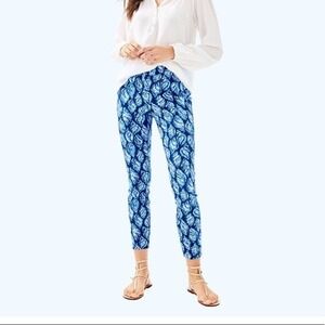 Lilly Pulitzer Size 4 Kelani Stretch Pants Navy High Tide‎ Resortwear